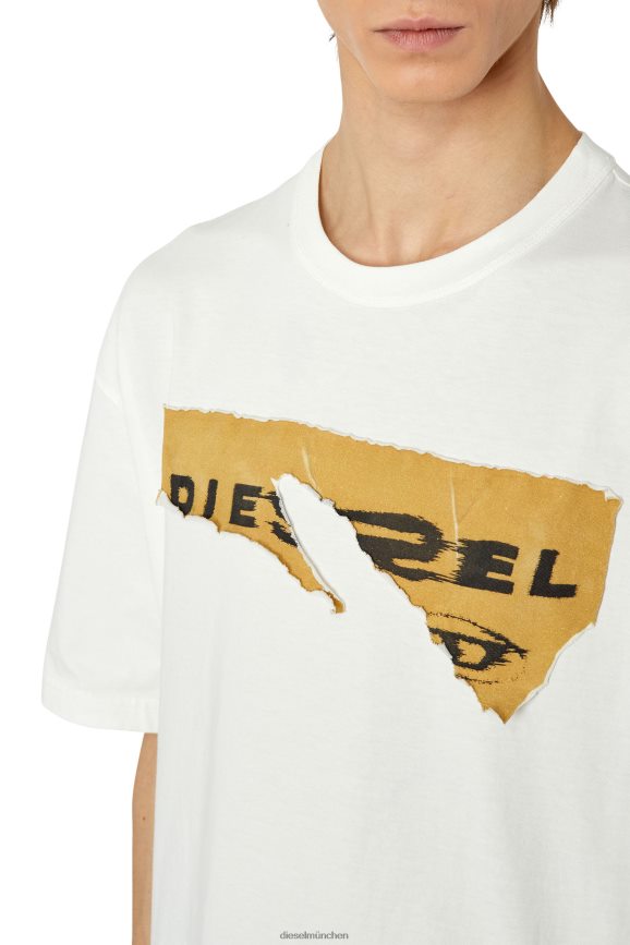 Diesel T-Wash-Poff Bekleidung Weiss Männer H0VDZ223