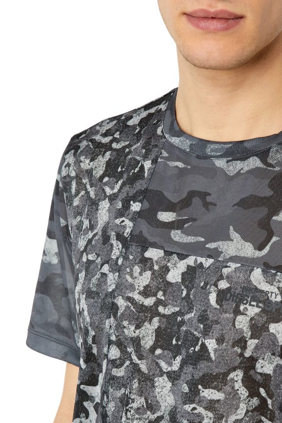 Diesel amtee-meng-wt09 Bekleidung grau schwarz Männer H0VDZ226