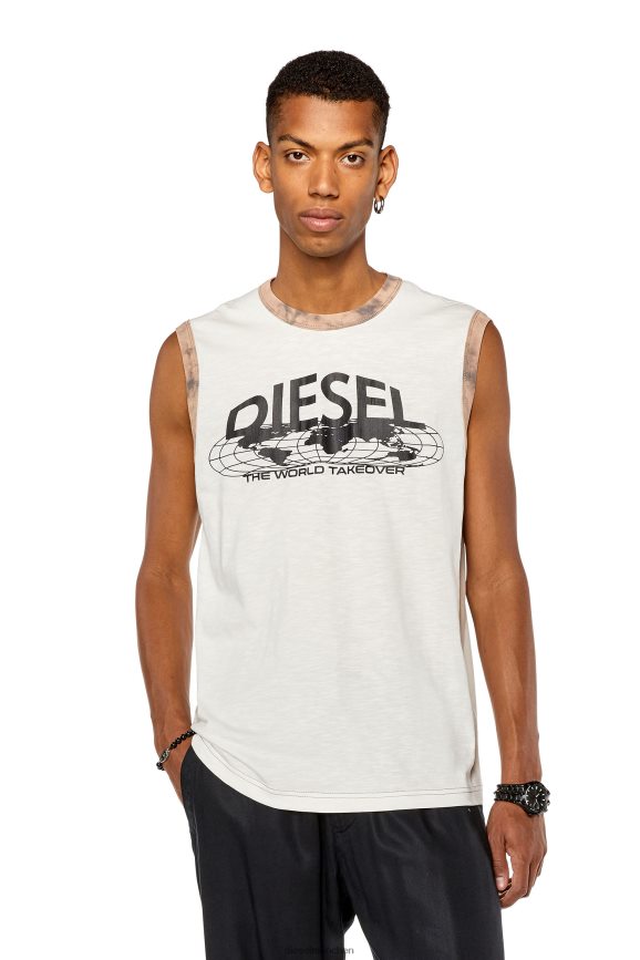 Diesel t-bisco-l1 Bekleidung Weiss Männer H0VDZ283
