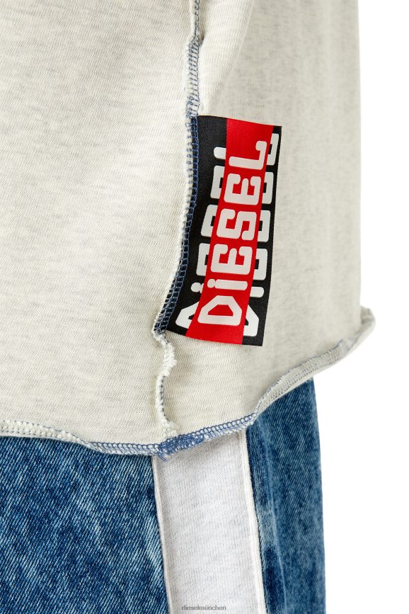 Diesel t-crahor-ss-g1 Bekleidung hellgrau Männer H0VDZ189
