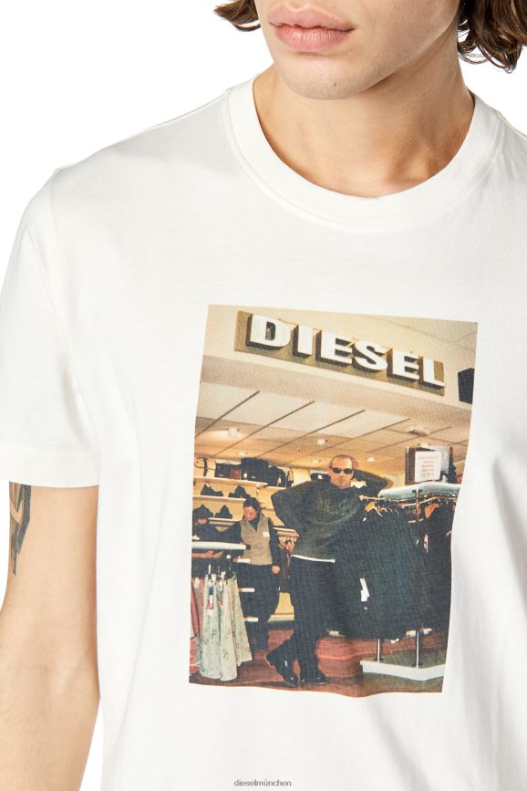 Diesel t-diegor-g8 Bekleidung Weiss Männer H0VDZ175