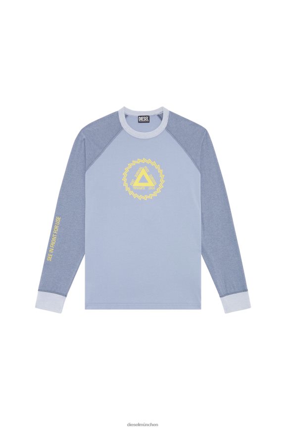 Diesel t-juslan-ls Bekleidung hellblau Männer H0VDZ201
