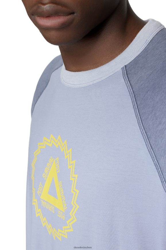Diesel t-juslan-ls Bekleidung hellblau Männer H0VDZ201