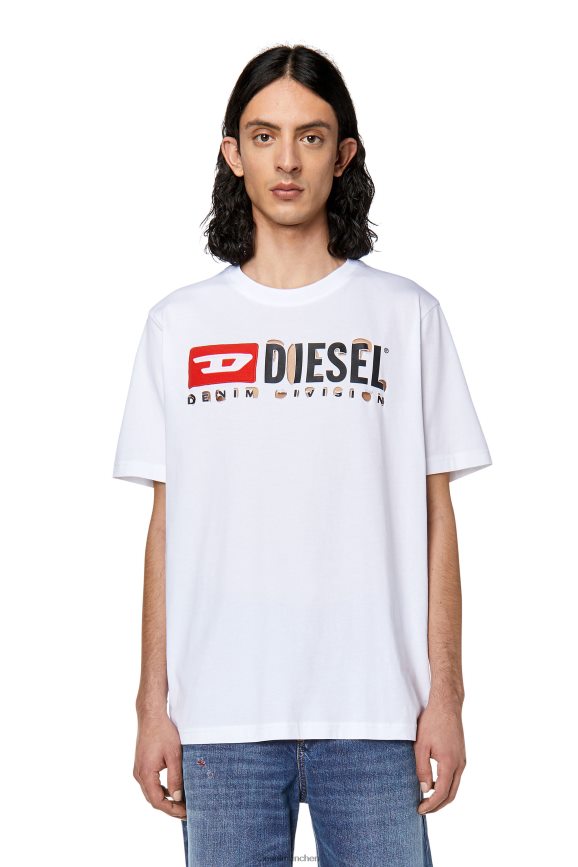 Diesel t-just-divstroyed Bekleidung Weiss Männer H0VDZ284