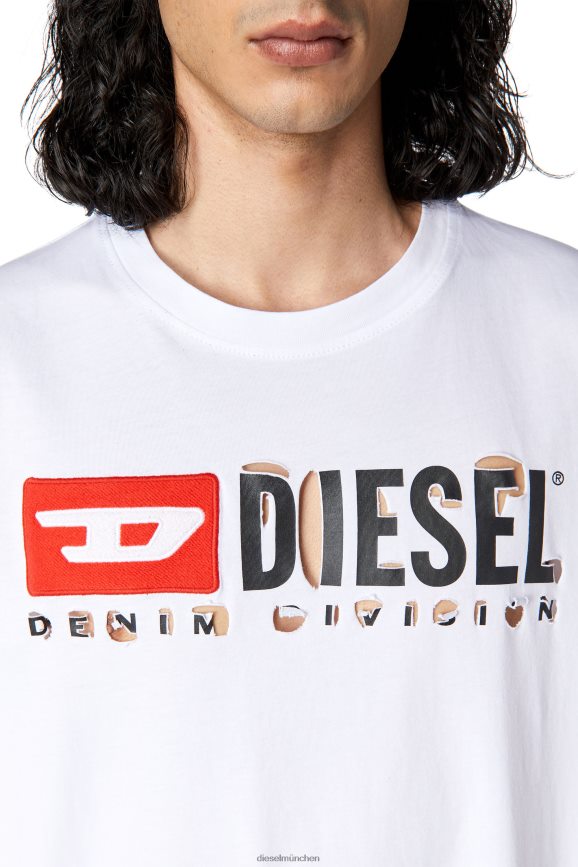 Diesel t-just-divstroyed Bekleidung Weiss Männer H0VDZ284