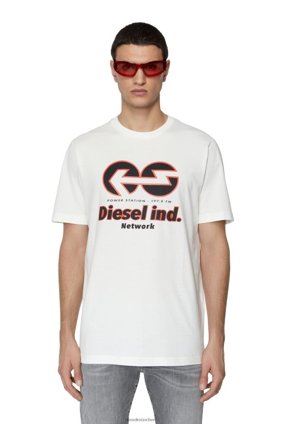 Diesel t-just-e18 Bekleidung Weiss Männer H0VDZ200