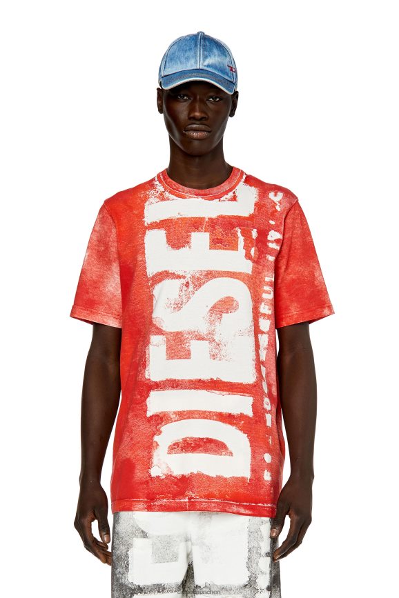 Diesel t-just-g12 Bekleidung Rot Männer H0VDZ184