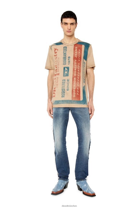 Diesel t-just-g13 Bekleidung beige/rot Männer H0VDZ193