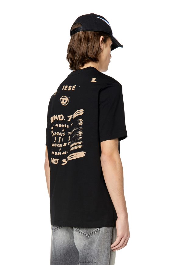Diesel t-just-g9 Bekleidung Schwarz Männer H0VDZ210