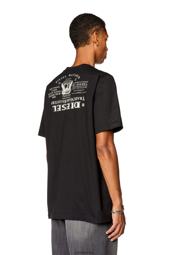 Diesel t-just-l4 Bekleidung Schwarz Männer H0VDZ266