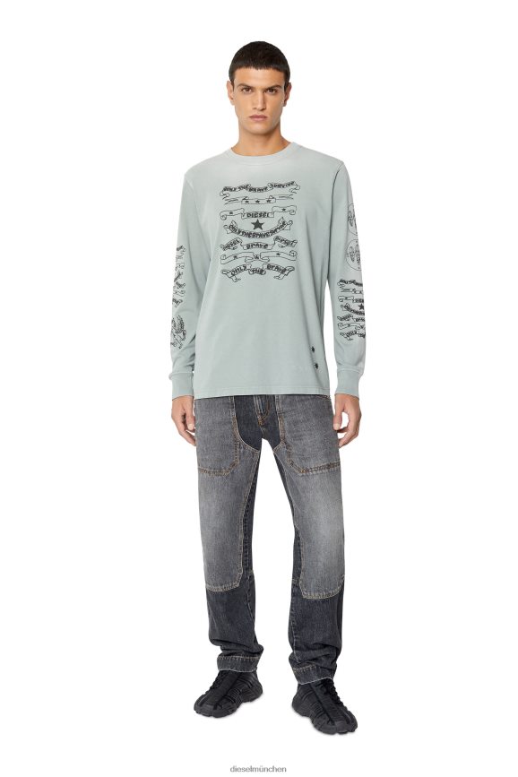 Diesel t-just-ls-e3 Bekleidung grau Männer H0VDZ205