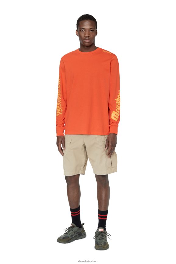 Diesel t-just-ls-e6 Bekleidung orange Männer H0VDZ199