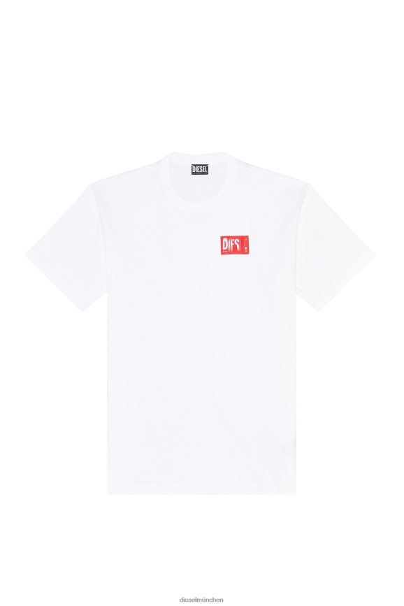Diesel t-nlabel Bekleidung Weiss Männer H0VDZ241