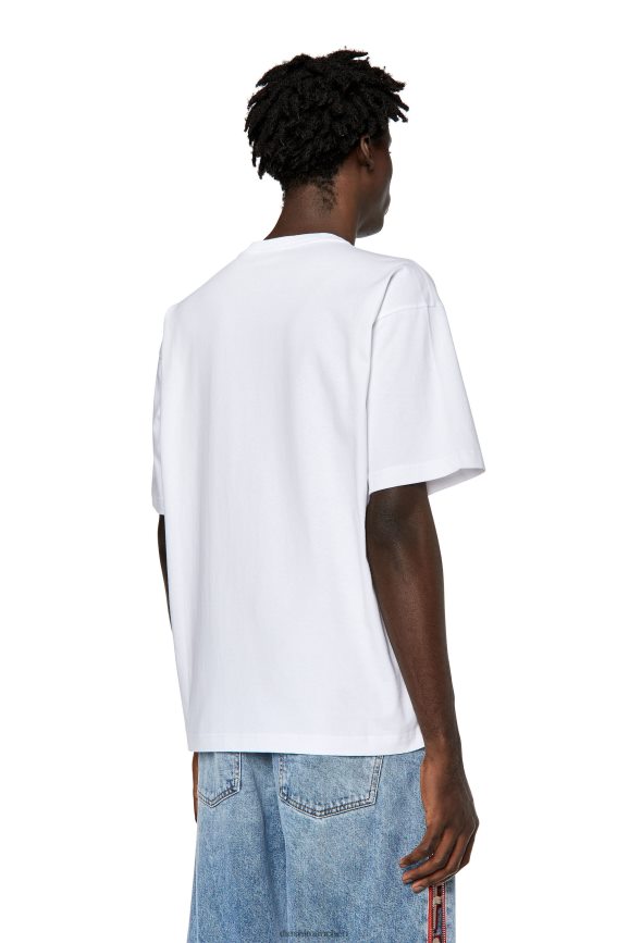 Diesel t-nlabel Bekleidung Weiss Männer H0VDZ241