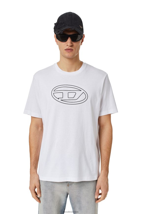 Diesel t-nur-bigoval Bekleidung Weiss Männer H0VDZ195