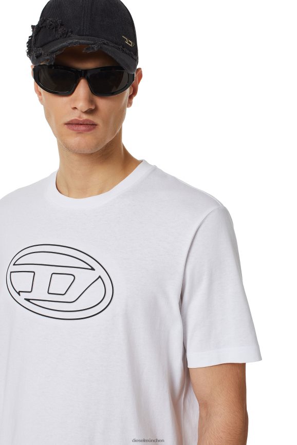 Diesel t-nur-bigoval Bekleidung Weiss Männer H0VDZ195