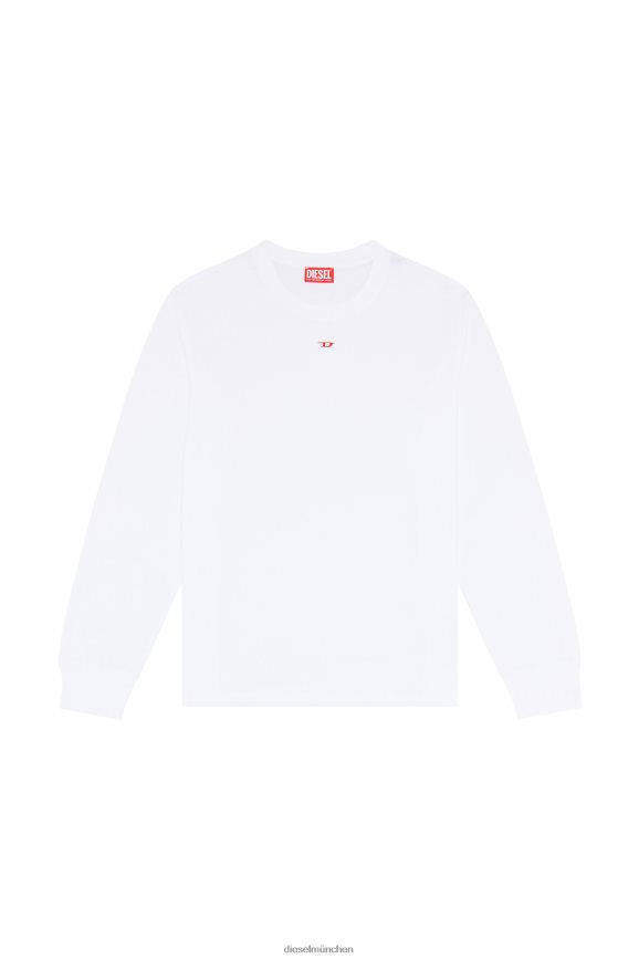 Diesel t-nur-ls-d Bekleidung Weiss Männer H0VDZ196