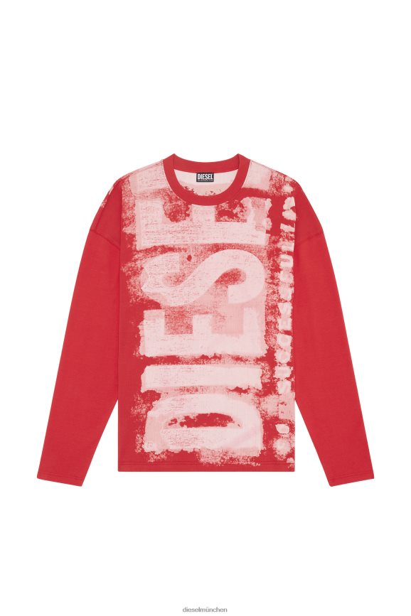 Diesel t-wasrib Bekleidung Rot Männer H0VDZ206