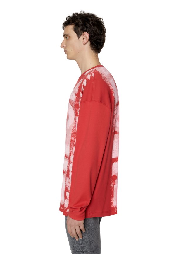 Diesel t-wasrib Bekleidung Rot Männer H0VDZ206